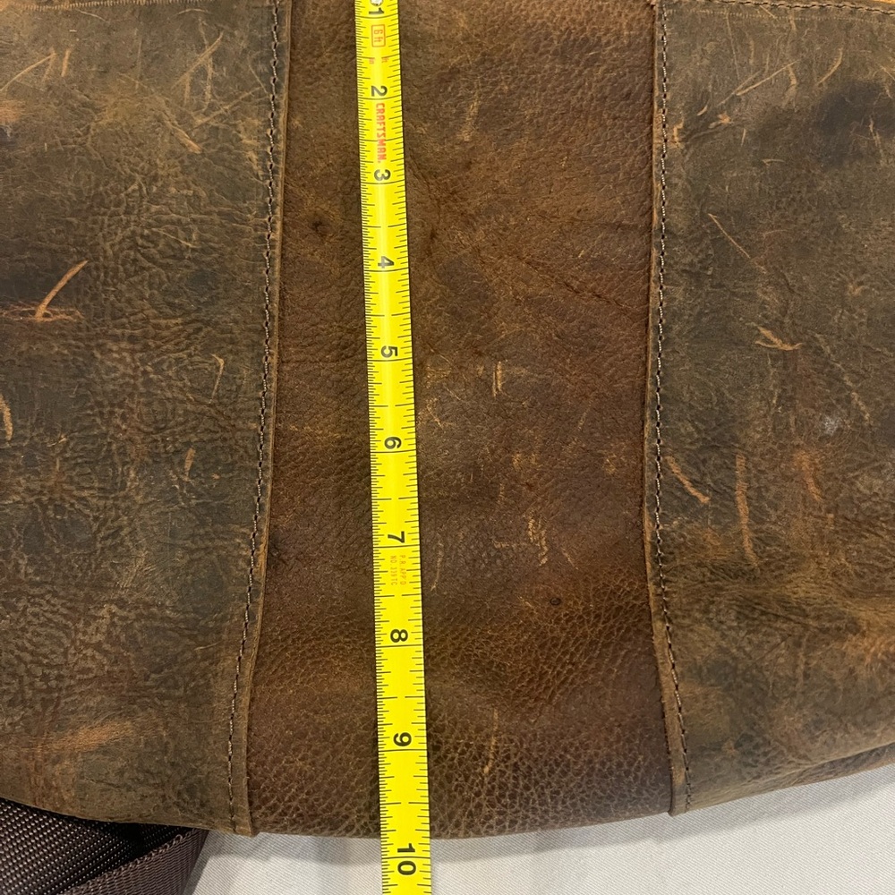 Rustic Leather Patchwork Shoulder Bag - image 3